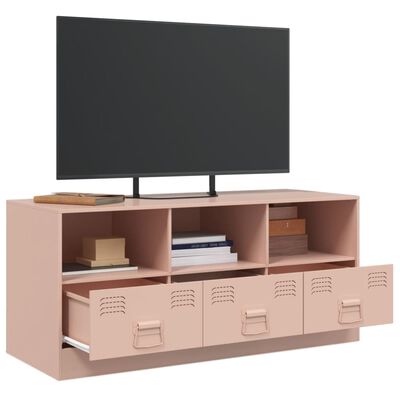 vidaXL TV-skåp rosa 99x39x44 cm stål