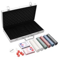 vidaXL Poker set 300 delar 4 g