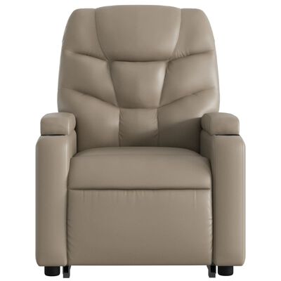 vidaXL Reclinerfåtölj med uppresningshjälp cappuccino konstläder