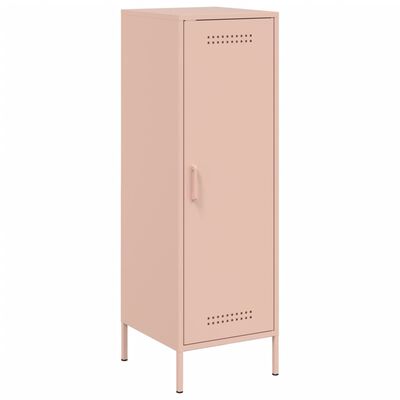 vidaXL Högskåp rosa 36x39x113 cm stål