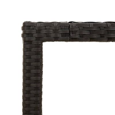 vidaXL Trädgårdsbord med akaciaträ svart 190x90x75 cm konstrotting