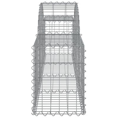 vidaXL Gabion bågformad 11 st 200x30x40/60 cm galvaniserat järn