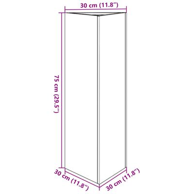 vidaXL Odlingslåda olivgrön triangulär 30x26x75 cm stål