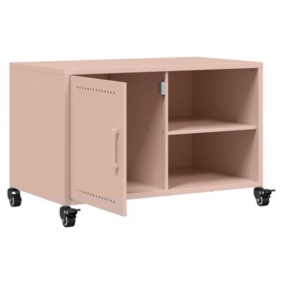 vidaXL Tv-bänk rosa 68x39x43,5 cm stål