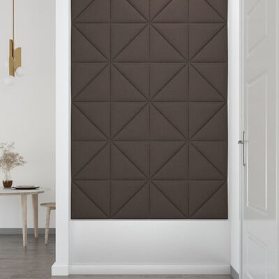 vidaXL Väggpaneler 12 st taupe 30x30 cm tyg 0,54 m²