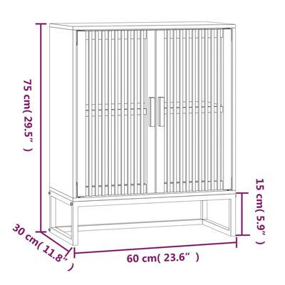 vidaXL Förvaringsskåp vit 60x30x75 cm konstruerat trä