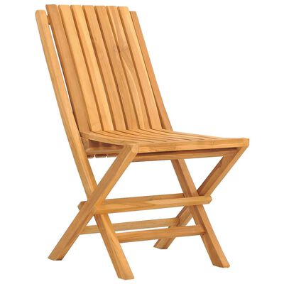 vidaXL Hopfällbara trädgårdsstolar 8 st 47x47x89 cm massiv teak