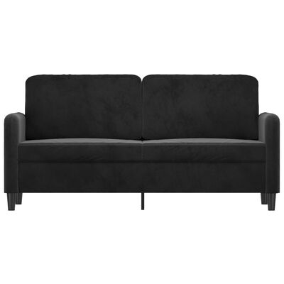 vidaXL Soffa 2-sits svart 140 cm sammet