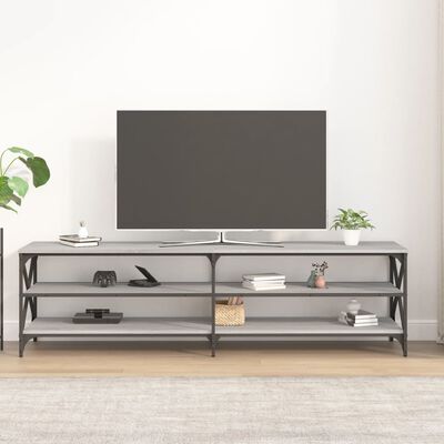 vidaXL Tv-bänk grå sonoma 180x40x50 cm konstruerat trä