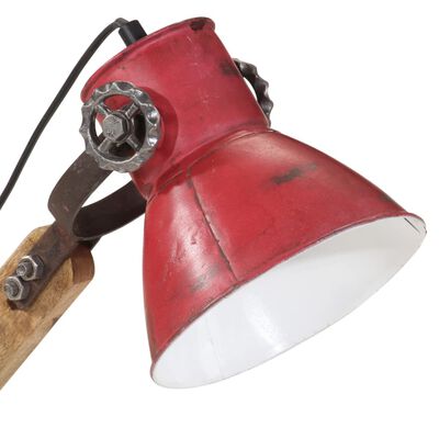 vidaXL Skrivbordslampa 25 W nött röd 23x18x96 cm E27