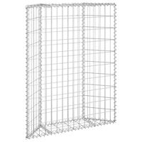 vidaXL Gabion trapets upphöjd galvaniserat stål 80x20x100 cm