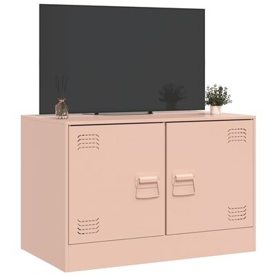 vidaXL TV-skåp rosa 67x39x44 cm stål