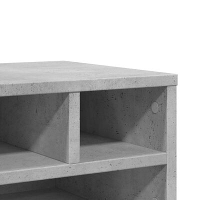 vidaXL Skrivarställ betonggrå 40x32x22,5 cm konstruerat trä