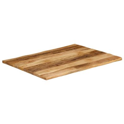 vidaXL Bordsskiva 90x80x2,5 cm levande kant massivt grovt mangoträ