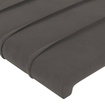 vidaXL Sänggavel med kanter mörkgrå 103x16x78/88 cm sammet
