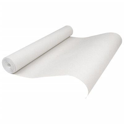 vidaXL Tapet 3D enfärgad vit 10x0,53 m non-woven tyg