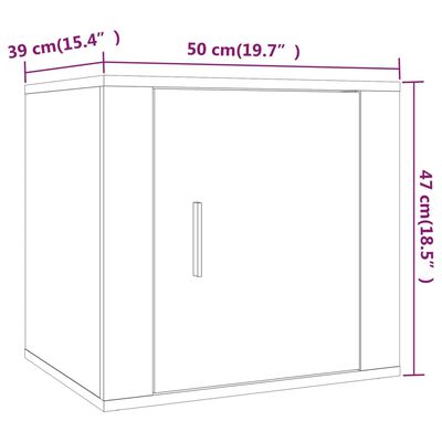 vidaXL Sängbord 2 st svart 50x39x47 cm