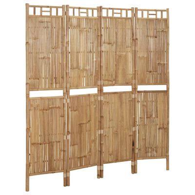 vidaXL Rumsavdelare 4 paneler bambu 160x180 cm