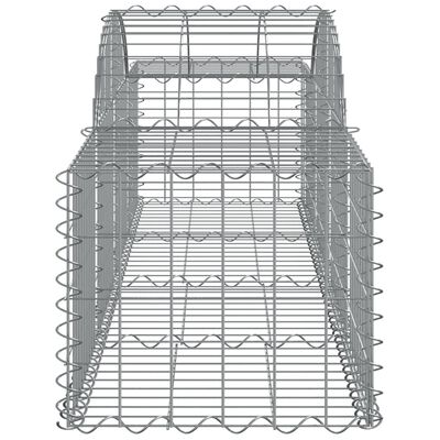 vidaXL Gabioner bågformade 5 st 200x50x40/60 cm galvaniserat järn