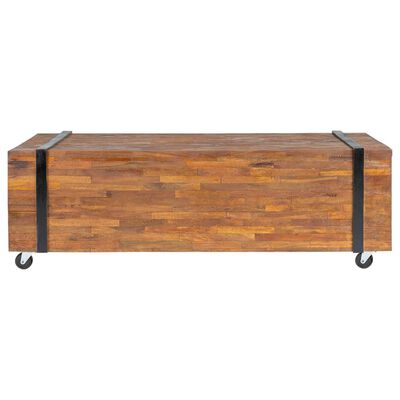 vidaXL Soffbord 110x45x38 cm massiv teak