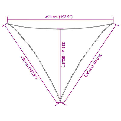 vidaXL Solsegel ljusgrå 3,5x3,5x4,9 m 100% polyesteroxford