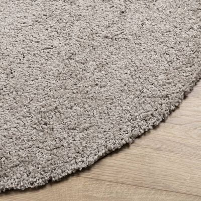 vidaXL Matta långluggad modern beige Ø 240 cm