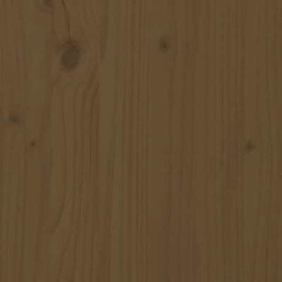 vidaXL Sängram LED honungsbrun 135x190 cm massivt trä