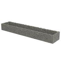 vidaXL Planteringsgabion upphöjd galvaniserat stål 450x90x50 cm