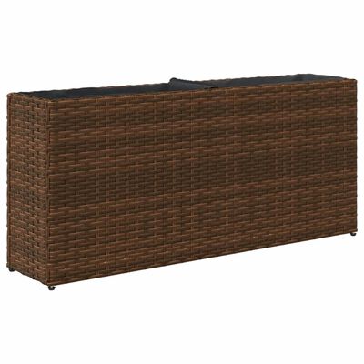 vidaXL Odlingslådor med 2 krukor 2 st brun 90x20x40 cm konstrotting