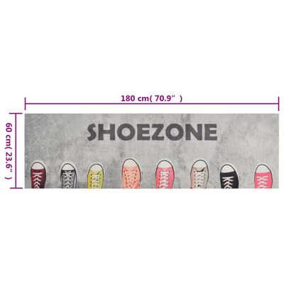 vidaXL Köksmatta maskintvättbar shoezone 60x180 cm sammet