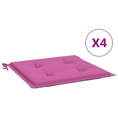 vidaXL Stolsdynor 2 st rosa 40x40x3 cm tyg