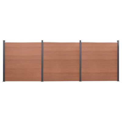 vidaXL Staketpanel brun 526x186 cm WPC