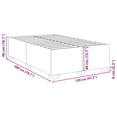 vidaXL Sängram svart 120x200 cm konstläder