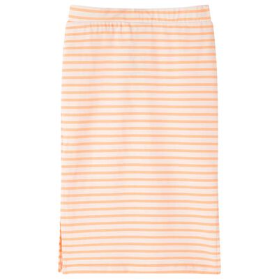 Rak kjol med ränder för barn fluorescerande orange 128