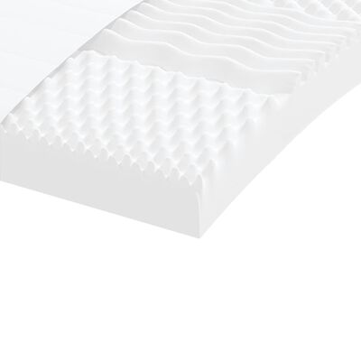 vidaXL Dagbädd med madrasser utdragbar gräddvit 80x200 cm tyg