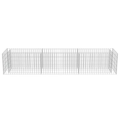 vidaXL Planteringsgabion upphöjd galvaniserat stål 270x50x50 cm