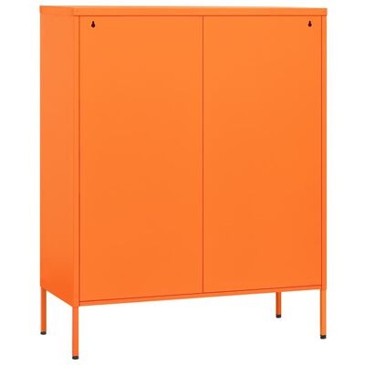 vidaXL Byrå orange 80x35x101,5 cm stål