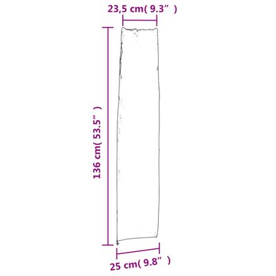 vidaXL Parasollöverdrag 2 st 136x25/23,5 cm 420D oxford