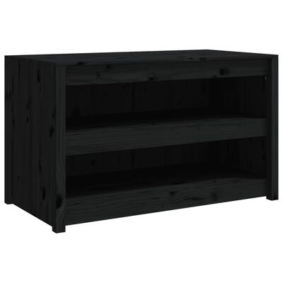 vidaXL Köksskåp för utomhusbruk svart 106x55x64 cm massiv furu