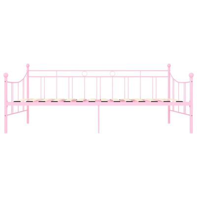 vidaXL Ram till dagbädd rosa metall 90x200 cm