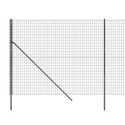 vidaXL Stängsel antracit 2,2x25 m galvaniserat stål