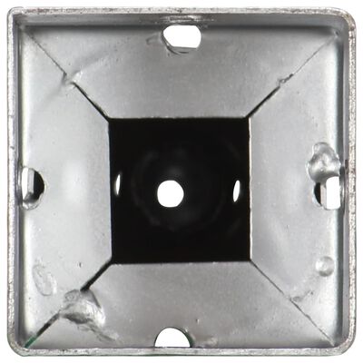 vidaXL Jordspett 2 st silver 10x10x57 cm galvaniserat stål