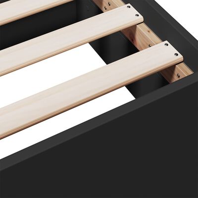 vidaXL Sängram med lådor svart 160x200 cm konstruerat trä