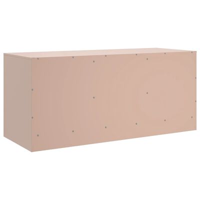 vidaXL TV-skåp rosa 99x39x44 cm stål