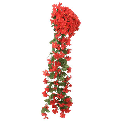 vidaXL Julkransar med blommor 3 st röd 85 cm