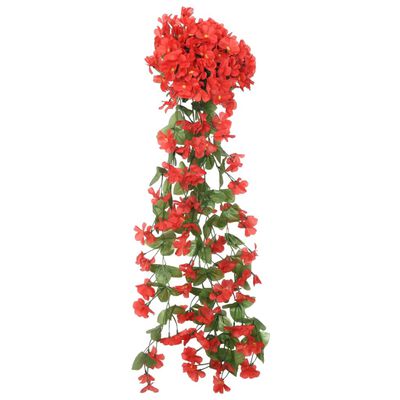 vidaXL Julkransar med blommor 3 st röd 85 cm