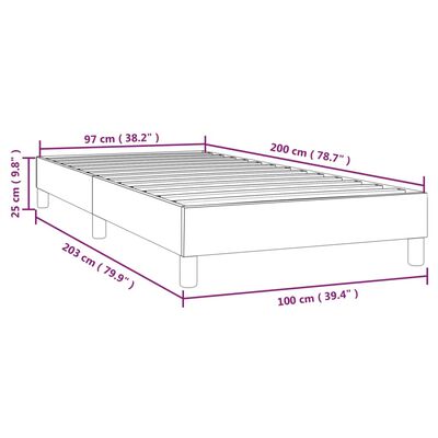 vidaXL Sängram grå 100x200 cm konstläder