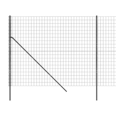 vidaXL Stängsel antracit 1,6x10 m galvaniserat stål