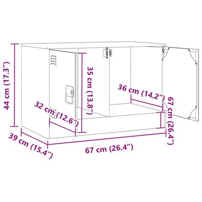 vidaXL TV-skåp rosa 67x39x44 cm stål