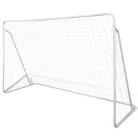 vidaXL Fotbollsmål med nät stål 240 x 90 x 150 cm högkvalitativ